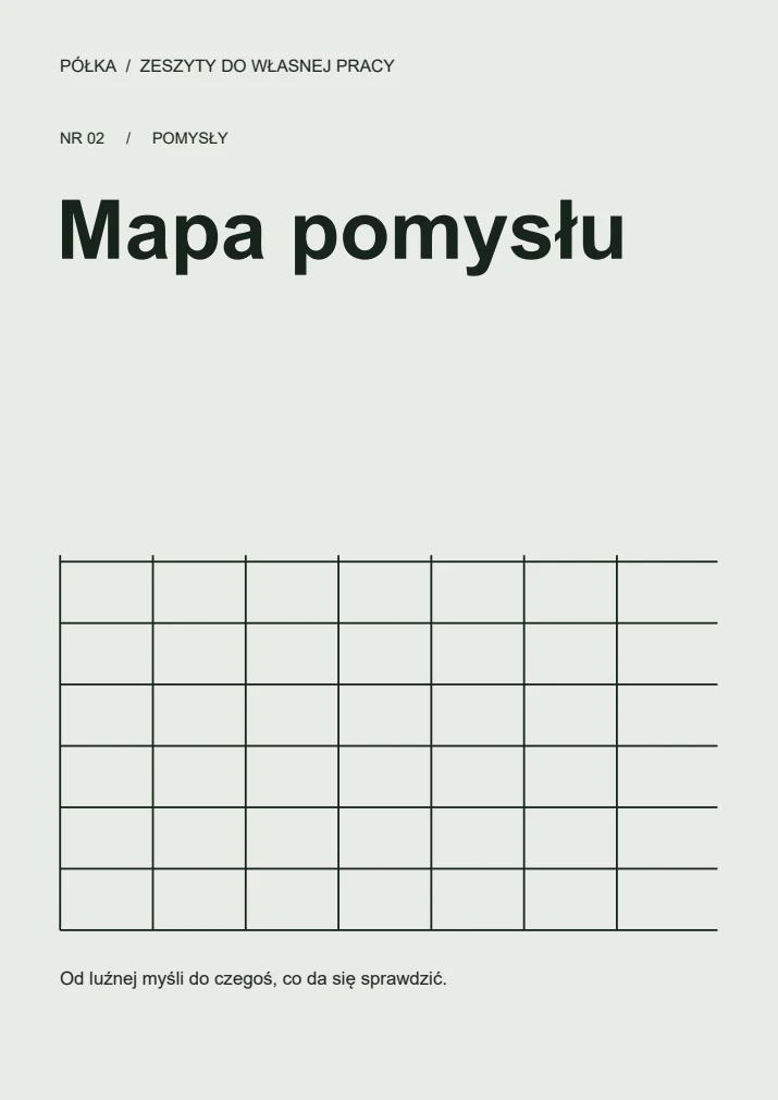 Okładka: Mapa pomysłu