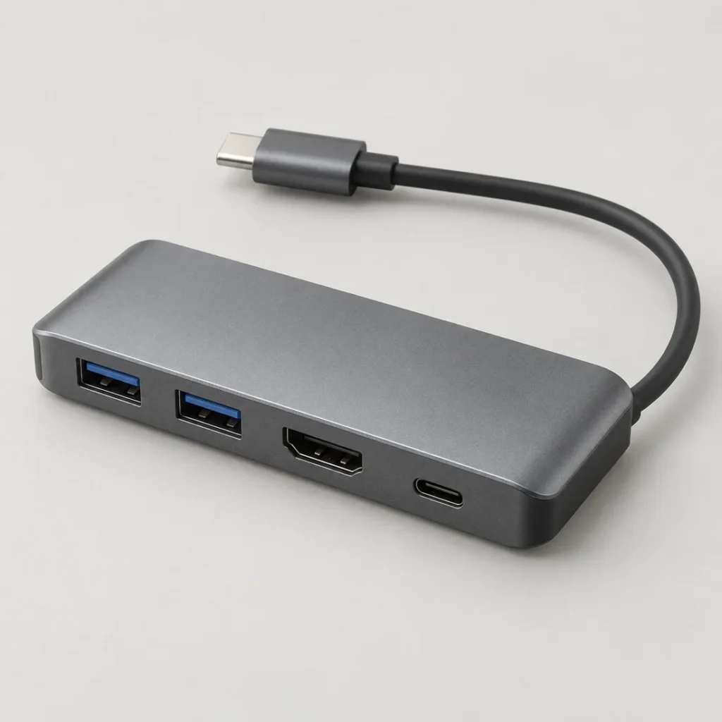 Hub USB-C 4 w 1 — Porty, których akurat brakuje.