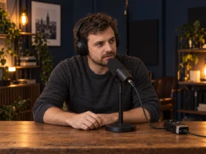 Nagranie w studiu podcastowym