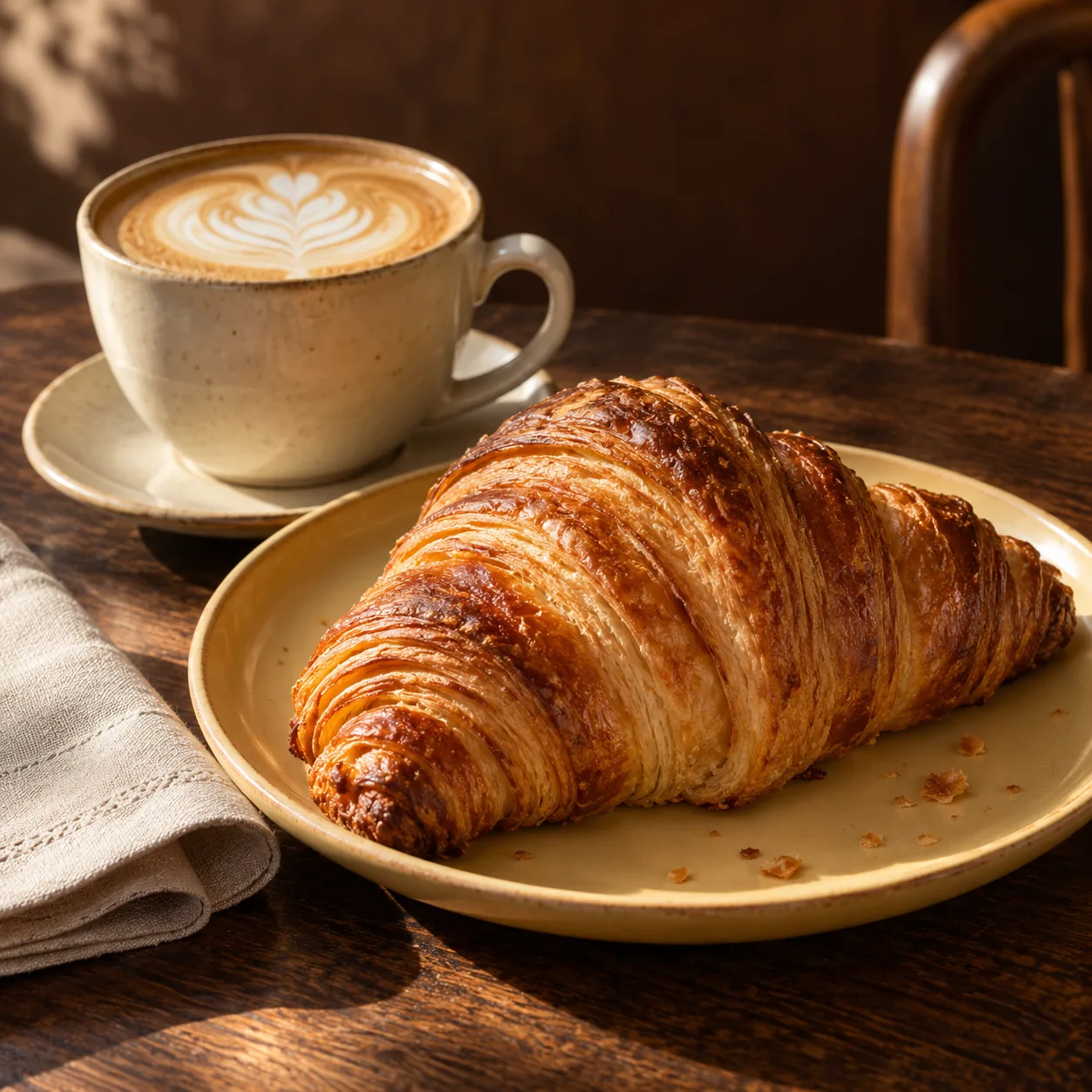 Kawa i croissant