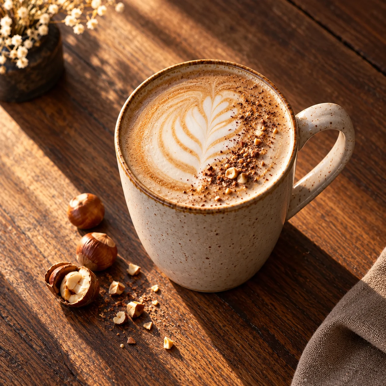 Orzechowe latte z pianką