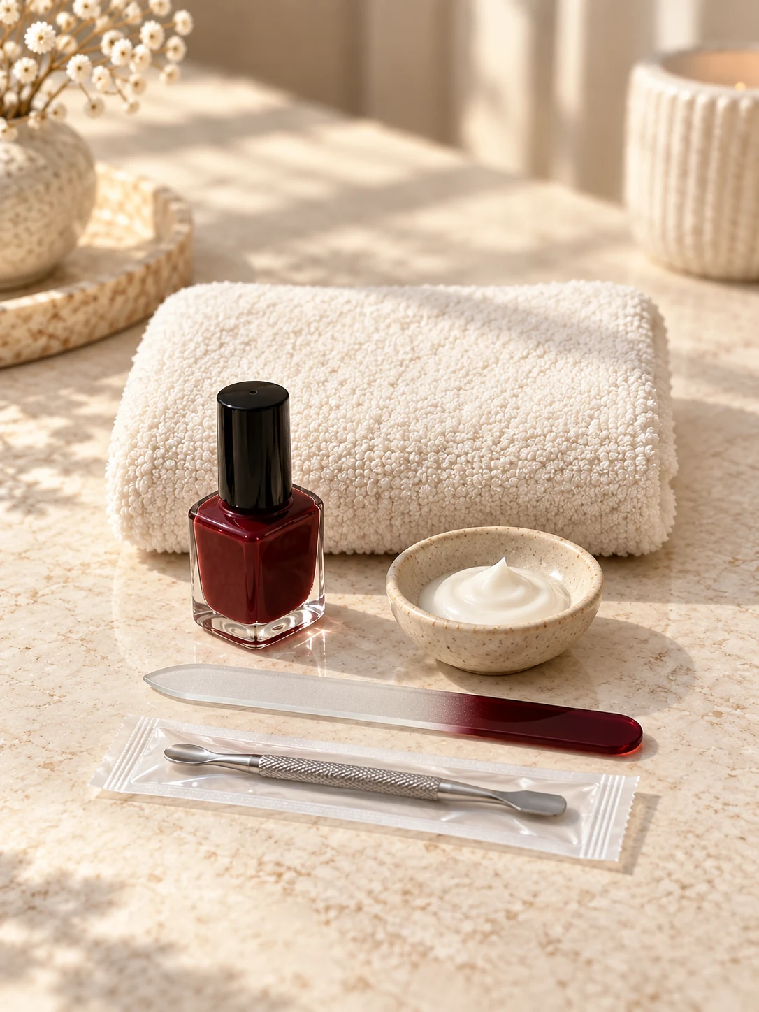 Stanowisko przygotowane do manicure