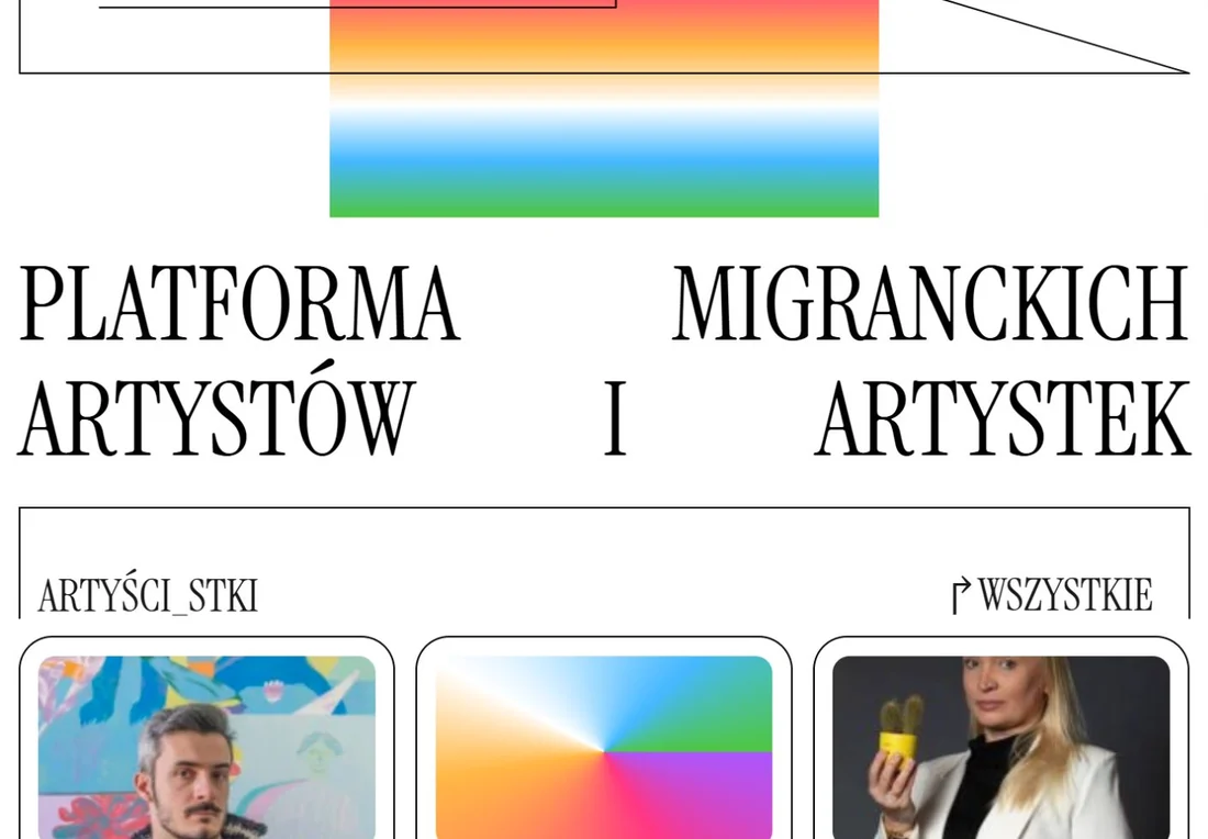 Strona główna realizacji Migrart Platform