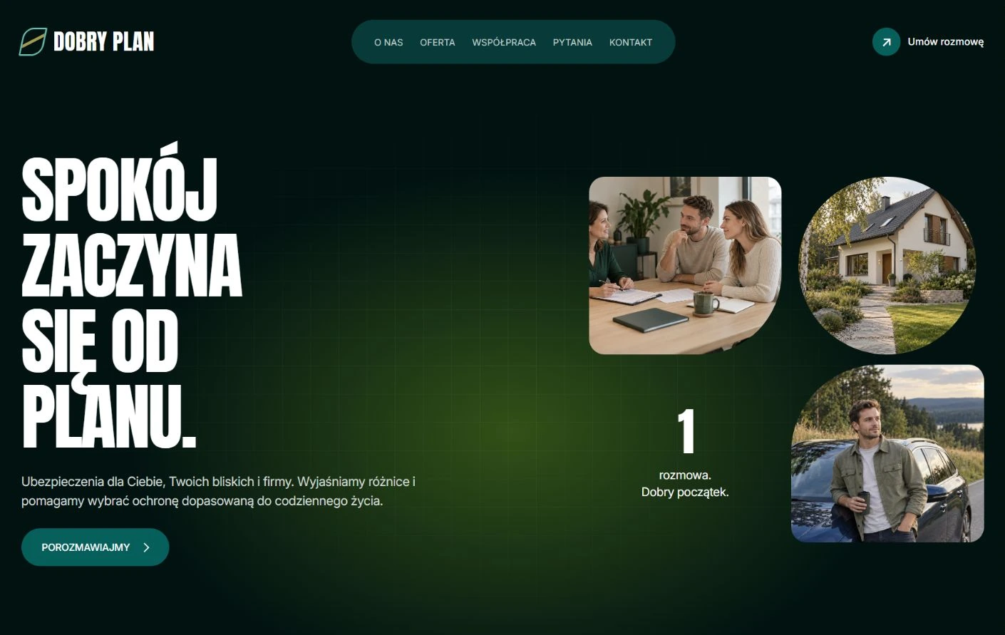 Podgląd strony Dobry Plan, Ubezpieczenia i kredyty