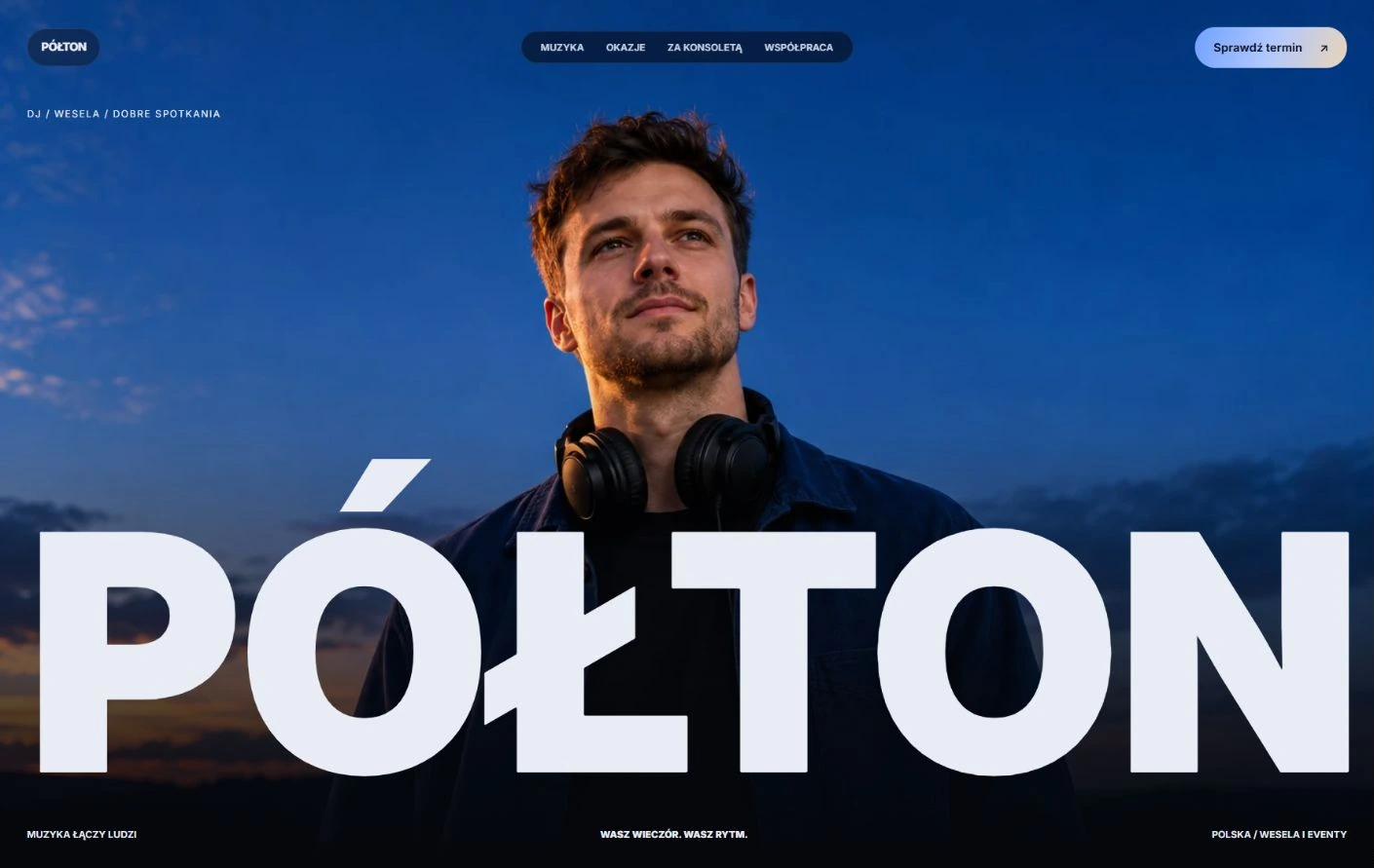 Podgląd strony PÓŁTON, DJ i oprawa wydarzeń