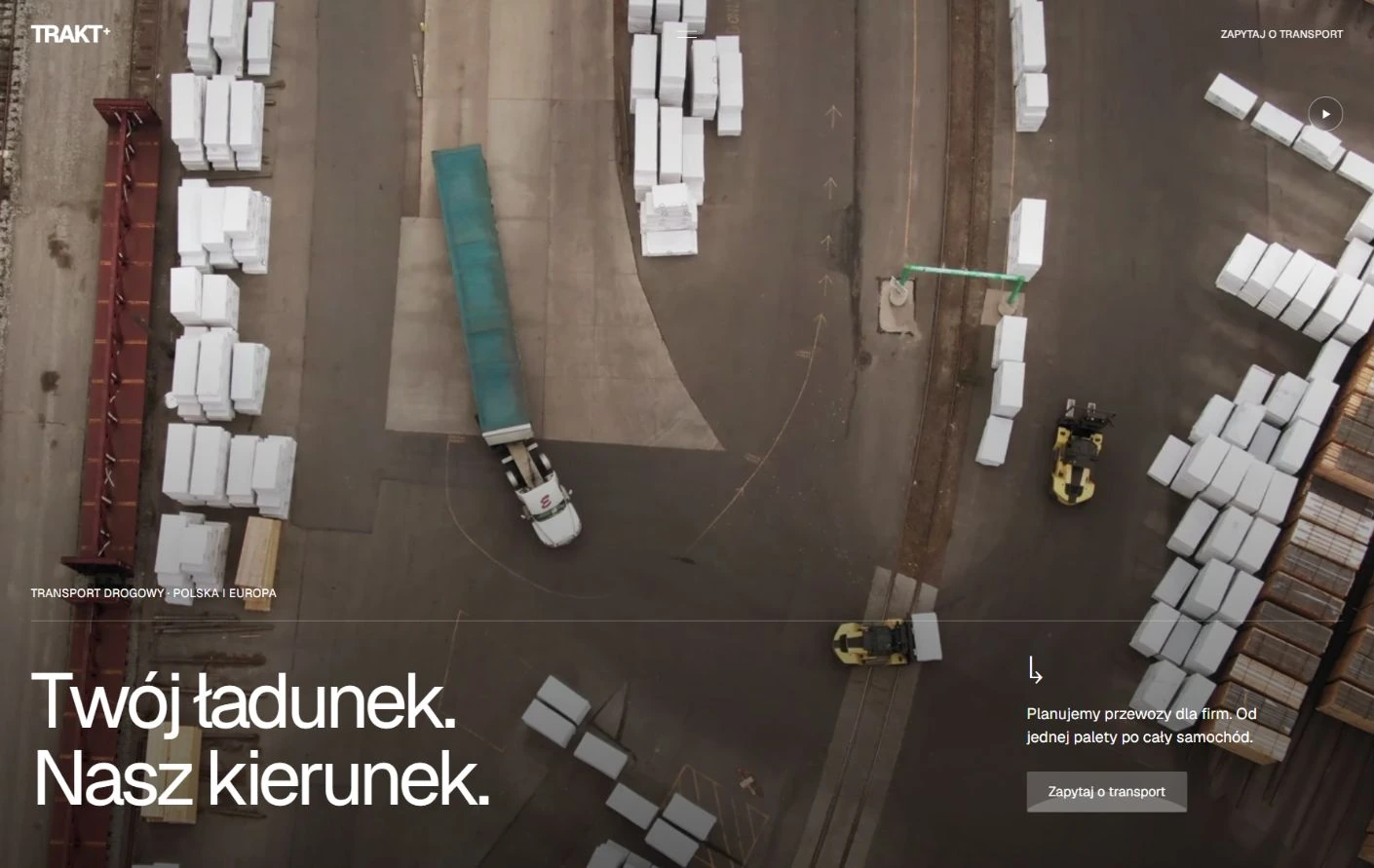 Podgląd strony TRAKT, Transport i spedycja